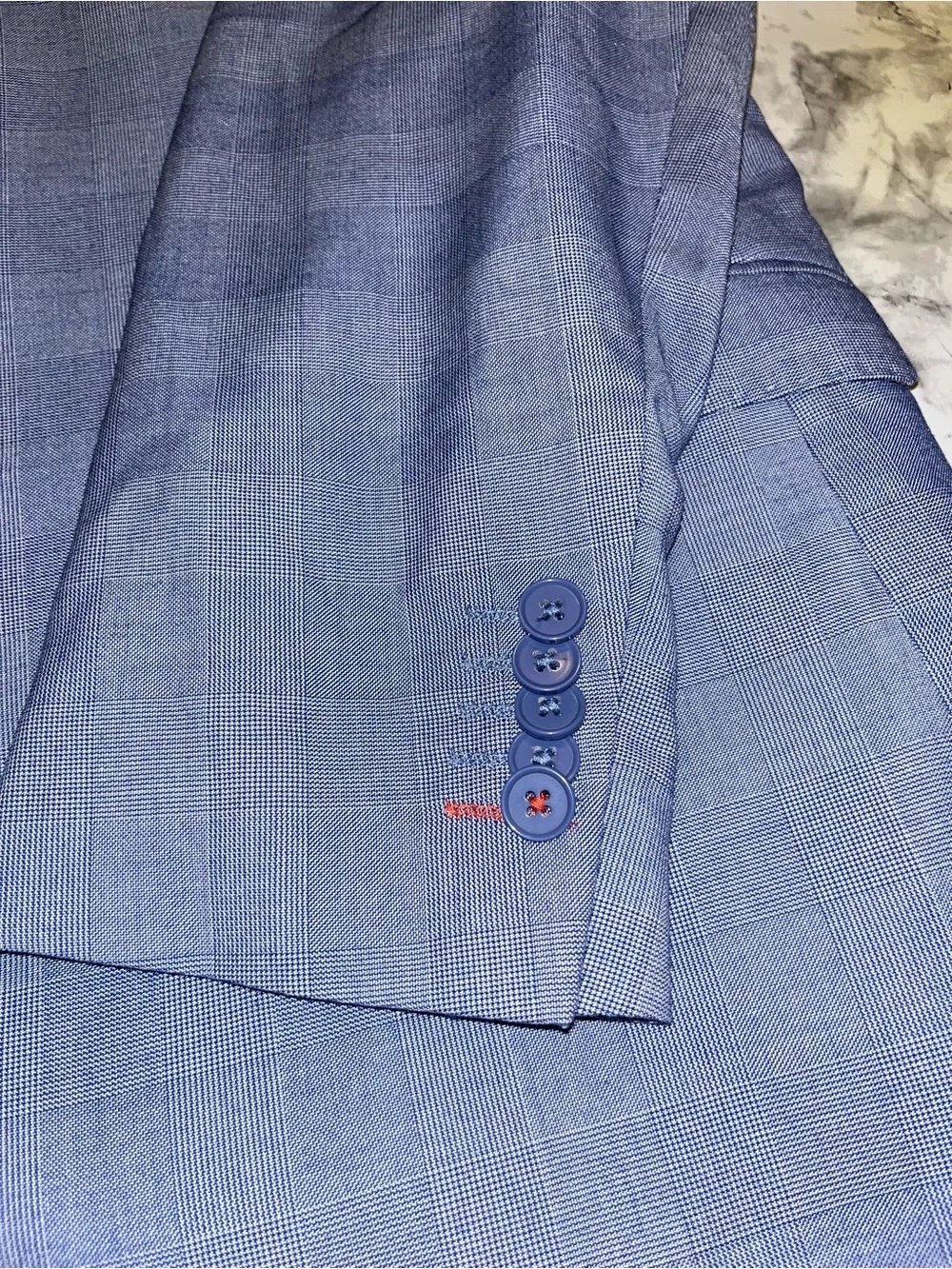 Gray Men's Two-Button Blazer by